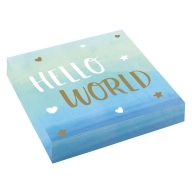 Bebe Hello World Șervețel băiat 16 bucăți 33x33 cm