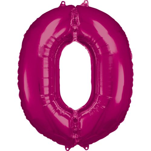 Pink figurină uriașă balon folie 0 dimensiune, 88x66 cm
