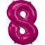 Numere Balon din folie cu număr mare roz 8, 83*53 cm
