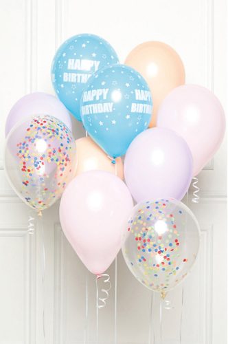 Happy Birthday Pastel balon, balon set de 10 bucăți 11 inch (27,5 cm)