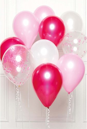 Colorat pink balon, balon set de 10 bucăți 11 inch (27,5 cm)