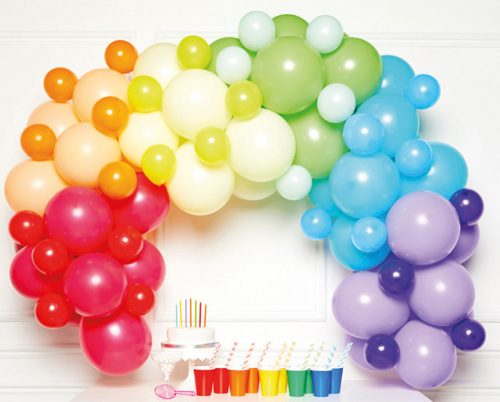 Colorat Rainbow balon, balon girland set de 78 bucăți