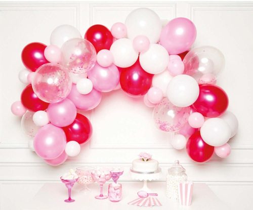 Colorat Pink set ghirlandă de baloane 70 bucăți