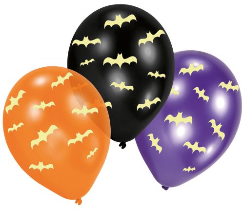 Halloween Bats strălucitor în întuneric balon, balon 6 bucăți 11 inch (27,5 cm)