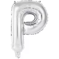 Litere Silver, Baloane folie litera P argintiu 45 cm
