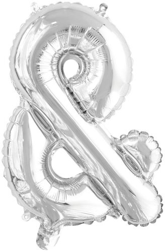 silver, argintiu și literă balon folie, 46 cm