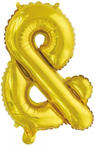 Gold, Aur și litere balon folie, 46 cm
