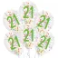 La mulți ani Droplets Baloane Happy Birthday umplute cu 21 de confetti, set de 6 11 inch (27,5 cm)