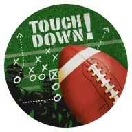  Sport Touchdown Farfurie de hârtie fotbal american 8 buc 23 cm