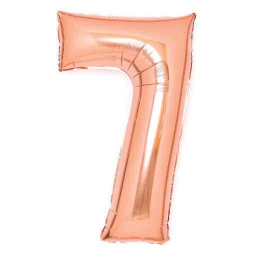 Numere Balon folie Rose Gold numărul 7 de 66 cm