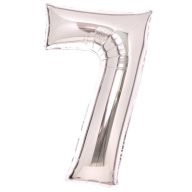 Numere Argint, Balon din folie argintie numărul 7 66 cm