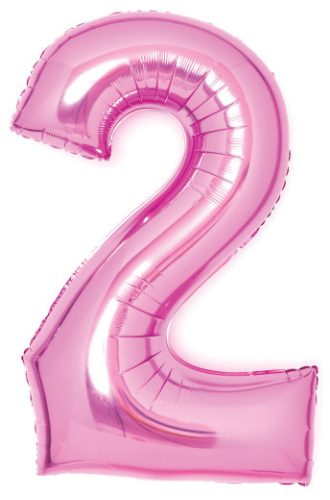 Pink, Roz Balon folie cifra 2 66 cm