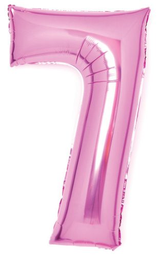 Pink, Roz Balon folie cifra 7 66 cm
