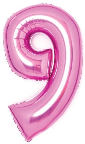 Pink, Roz Balon folie cifra 9 66 cm