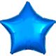 Metallic Blue Stea balon folie 48 cm
