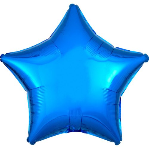 Metallic Blue Stea balon folie 48 cm