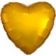 Metallic Gold Inimă balon folie 43 cm
