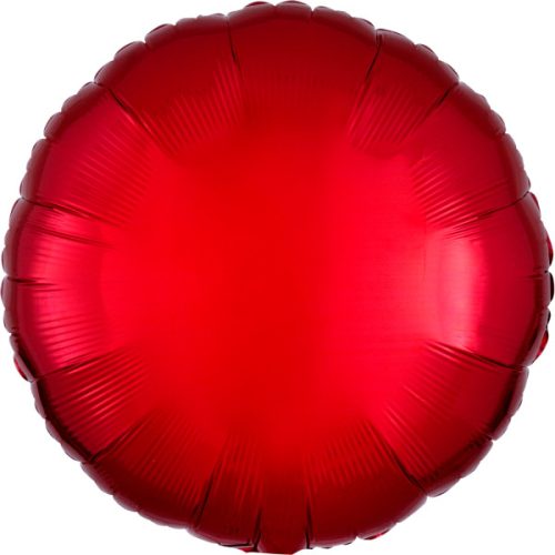 Metallic Red, cerc roșu balon folie 43 cm