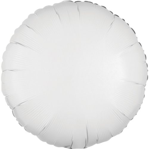 Metallic White cerc balon folie 43 cm