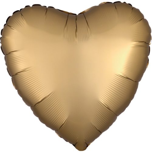 Silk Gold Inimă balon folie 43 cm