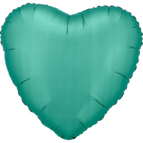 Silk Jade Green Inimă balon folie 43 cm