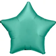 Satin Balon din folie Silk Jade Green stea 48 cm