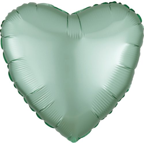 Silk Mint Green Inimă balon folie 43 cm