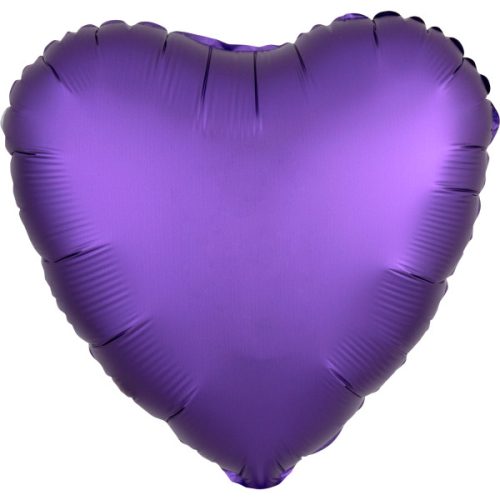 Silk Purple Inimă balon folie 43 cm
