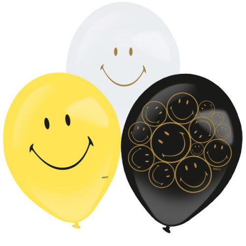 Emoji Smiley Originals balon, balon 6 bucăți 11 inch (27,5 cm)