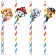   Patrula Cățelușilor Color Paws paie de hârtie, set de 8 bucăți