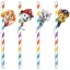 Patrula Cățelușilor Color Paws paie de hârtie, set de 8 bucăți