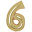 Numere White Gold Balon folie auriu cu numărul 6, 92 cm