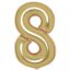 Numere White Gold Balon din folie cifra 8 auriu 86 cm