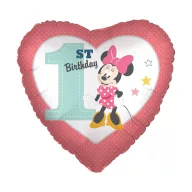   Disney Minnie  Heart Balon de folie pentru prima aniversare 43 cm