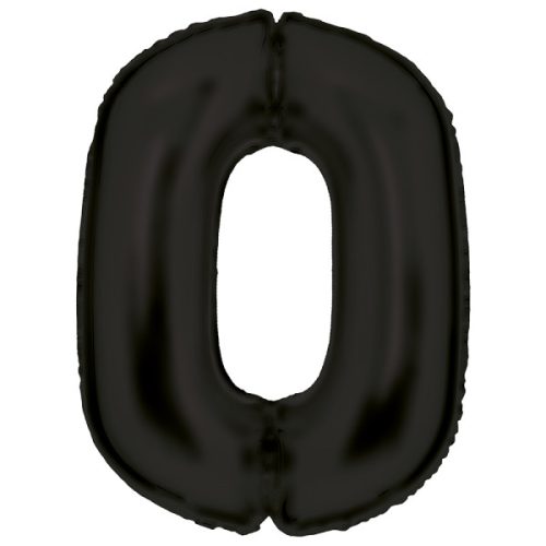 Lustre Black, Negru Balon folie cifra 0 86 cm