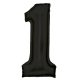 Lustre Black, Negru Balon folie cifra 1 86 cm