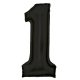 Numere Lustre Black, Balon de folie Negru Nr. 1 86 cm