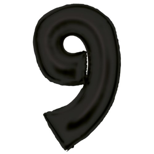 Lustre black, Negru Balon folie cifra 9 86 cm