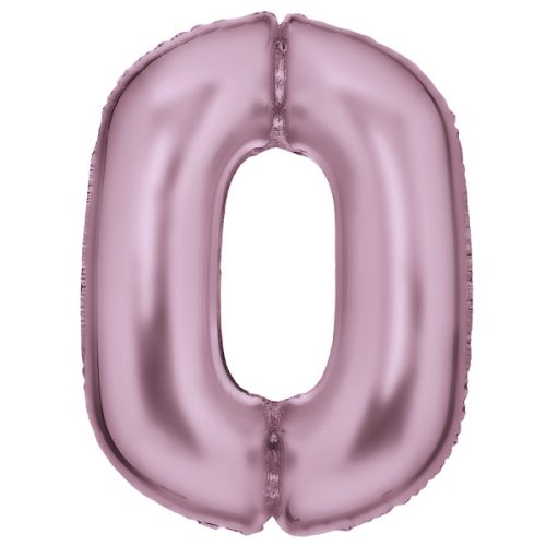 Lustre Pastel Pink, Pink Balon folie cifra 0 86 cm