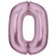 Lustre Pastel Pink, Pink Balon folie cifra 0 86 cm