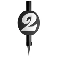   La mulți ani Black Artificiu pentru tort numărul 2 negru 12 cm