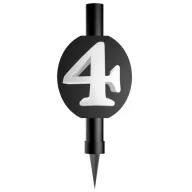   La mulți ani Black Fântână de tort neagră cu numărul 4, 12 cm