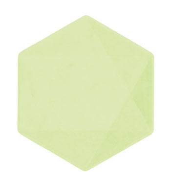 Verde Vert Decor hexagonal farfurie plată 6 bucăți 15,8 cm