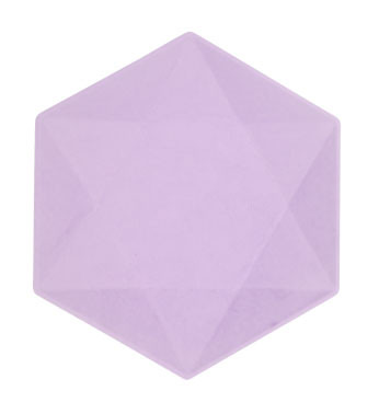 Colorat Vert Decor Farfurie hexagonală mov set 6 bucăți, 15.8 cm
