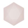Roz Vert Decor Farfurie adâncă hexagonală 6 bucăți 15,8 cm