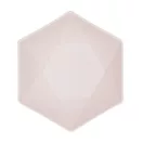 Colorat Vert Decor Farfurie adâncă hexagonală roz 6 bucăți 15,8 cm