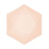 Colorat Vert Decor Farfurie adâncă hexagonală de piersici set de 6, 15,8 cm