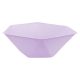 Colorat Vert Decor Farfurie adâncă hexagonală violet set de 6 - 15,8 cm