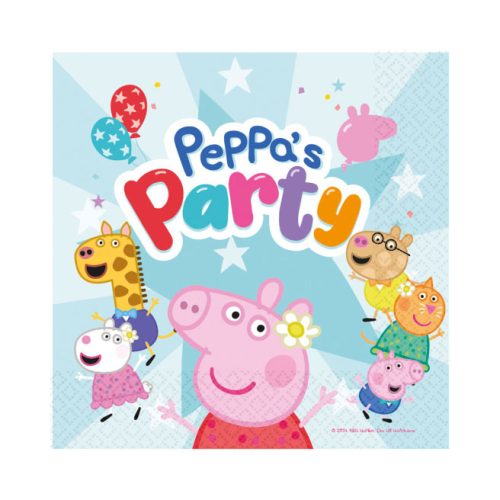 Purcelușa Peppa Celebration șervețel 16 buc 33x33 cm