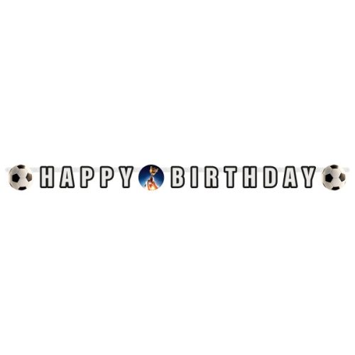 Fotbal Kick It Semn de hârtie Happy Birthday 180 cm